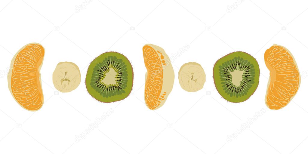 Pieces of fruit