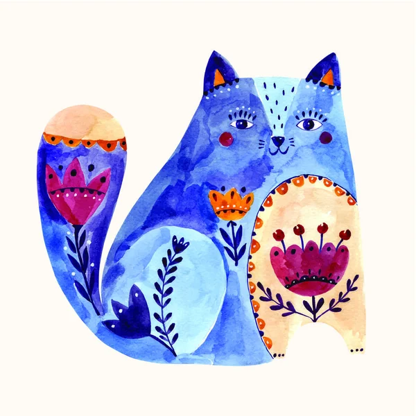 Carino gatto decorativo — Vettoriale Stock