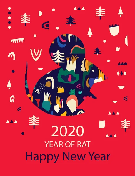 Happy New Year 2020 Vector Logo Design Happy New Year — Stock Vector