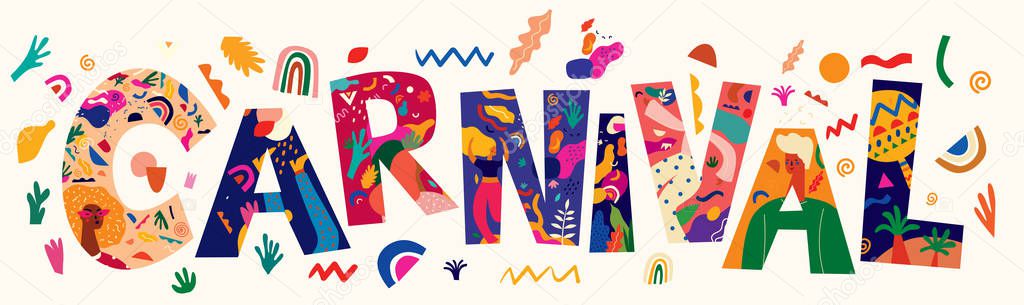 Beautiful vector illustration with design  for Brazil carnival 