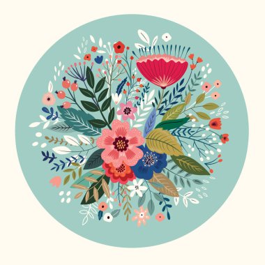 Güzel romantik bahar buketi