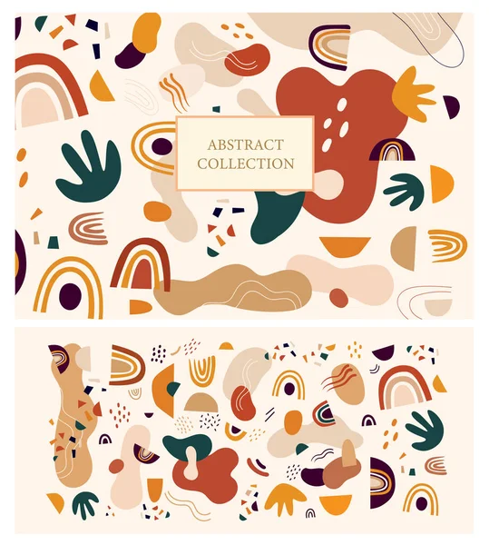 Bannière Horizontale Abstraite Décorative Avec Des Griffes Colorées Illustration Moderne — Image vectorielle
