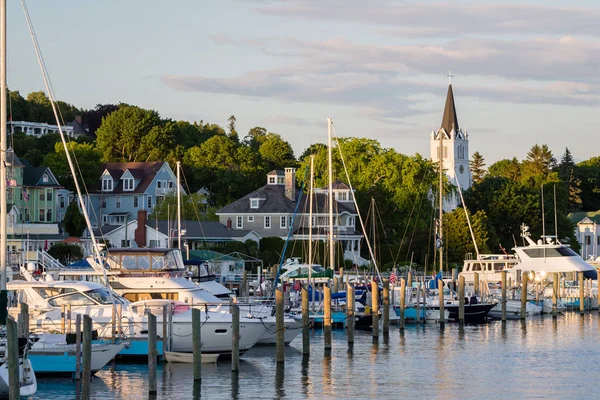 Puerto Mackinac Island Michigan Atardecer — Foto de Stock