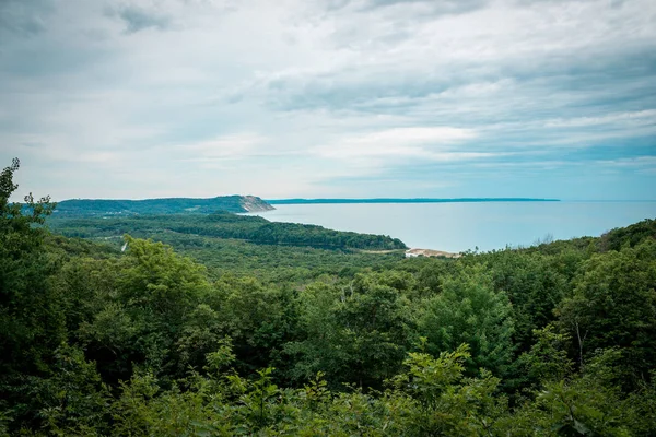 Panorama Dell Isola North Manitou Dalle Dune Dell Orso Dormiente — Foto Stock