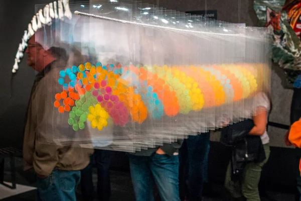 Dreidimensionale Kunst Mit Mehreren Transparenten Tafeln Die Während Des Kunstpreises — Stockfoto