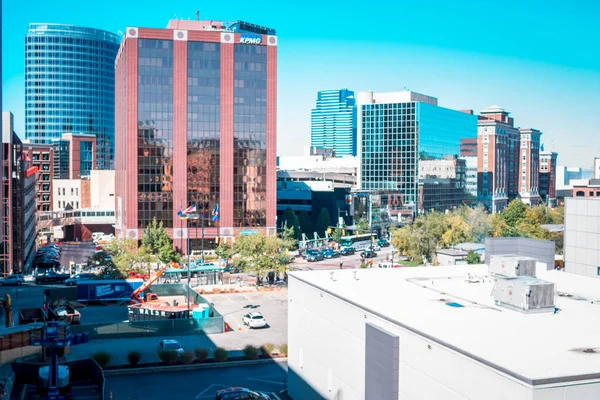 Downtown Grand Rapids Michigan Während Des Kunstpreises — Stockfoto