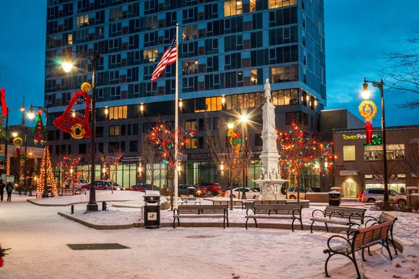 Christmas Time City Grand Rapids Michigan — Stock Photo, Image