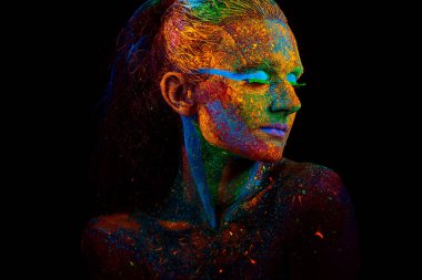 Uv soyut portreyi kapat