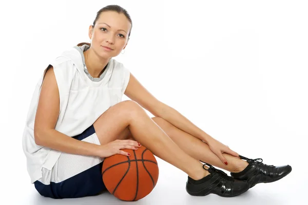 Junge Schöne Basketballerin — Stockfoto