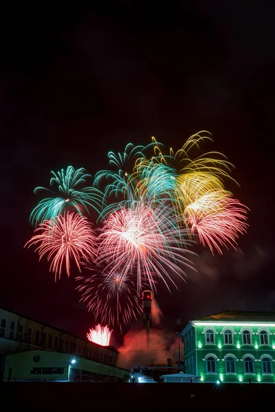 Fireworks Night Sky 4Th July New Year — Stock Photo, Image