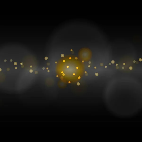 Bokeh brillant en arrière-plan sombre — Image vectorielle