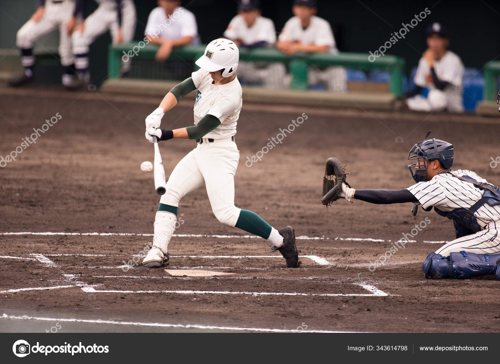 Scenery of a Japanese high school baseball game Stock Editorial Photo