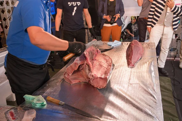 Hakata Japan Tuna Demolition Show — Stock fotografie