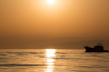 Japonya 'daki yerel balıkçı teknesi.