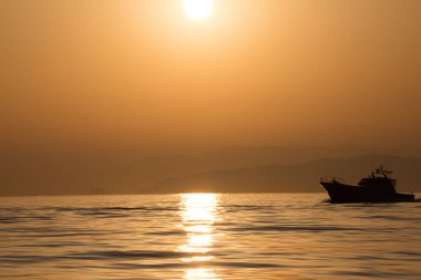 Japonya 'daki yerel balıkçı teknesi.