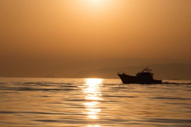 Japonya 'daki yerel balıkçı teknesi.