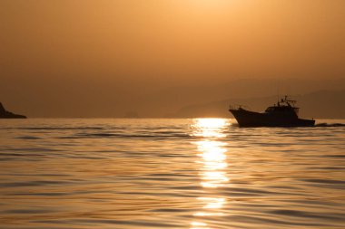 Japonya 'daki yerel balıkçı teknesi.