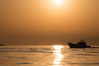 Japonya 'daki yerel balıkçı teknesi.
