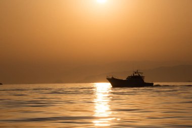 Japonya 'daki yerel balıkçı teknesi.
