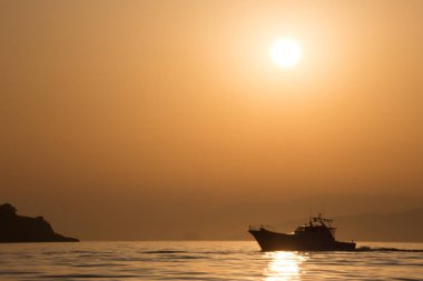 Japonya 'daki yerel balıkçı teknesi.