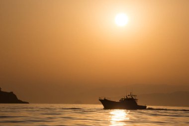 Japonya 'daki yerel balıkçı teknesi.
