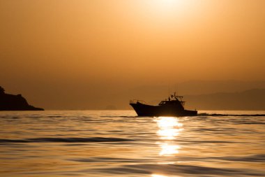 Japonya 'daki yerel balıkçı teknesi.