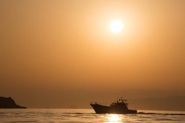 Japonya 'daki yerel balıkçı teknesi.