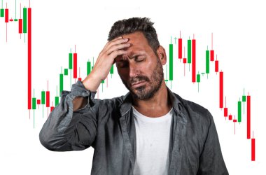 Forx ve hisse senedi piyasaları stres ve risk ticareti - çekici ve umutsuz amatör tüccar ve yatırımcı yanlış yatırım ticaretini kaybettiği için paralarını çarçur ediyorlar