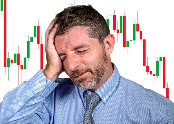 Forex Stocks Market Trading Stress Risk Attractive Stressed Desperate Trader — Stock Photo, Image