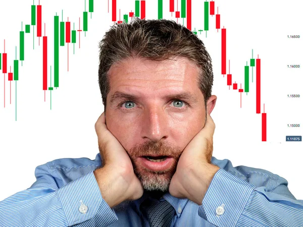 Forex Stocks Market Trading Stress Risk Attractive Stressed Desperate Trader — Stock Photo, Image