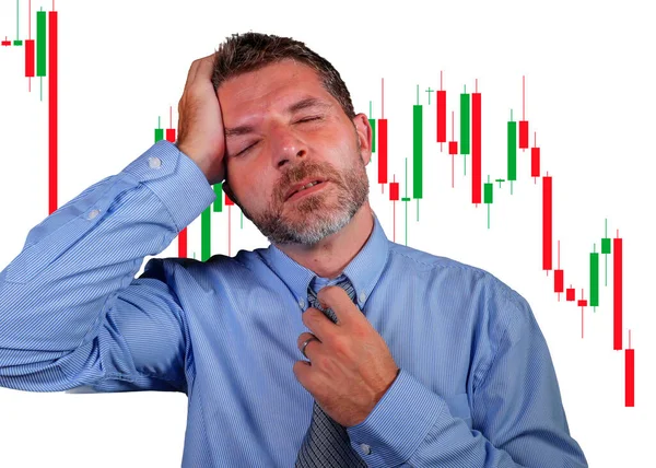 Forex Stocks Market Trading Stress Risk Attractive Stressed Desperate Trader — Stock Photo, Image