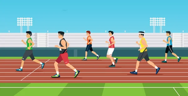 Homens é corrida de sprint —  Vetores de Stock