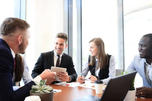 startup business team on meeting in modern bright office interior brainstorming