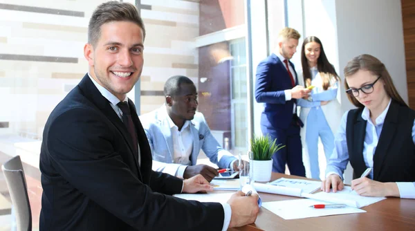 Businessman with colleagues