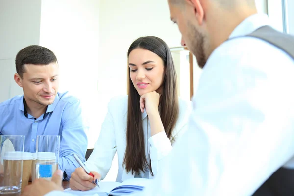 Grupp av affärsmän vid ett möte — Stockfoto