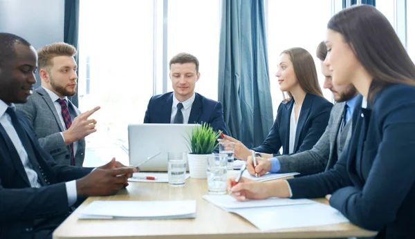 Group business people working together and brainstorming. — Stock Photo, Image
