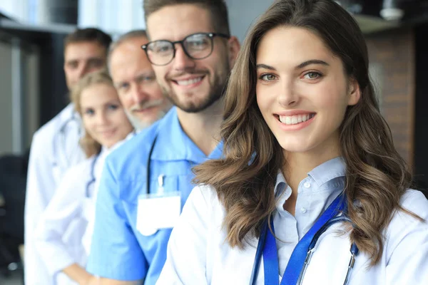 Médecine Avec Groupe Collègues Heureux Réussis — Photo