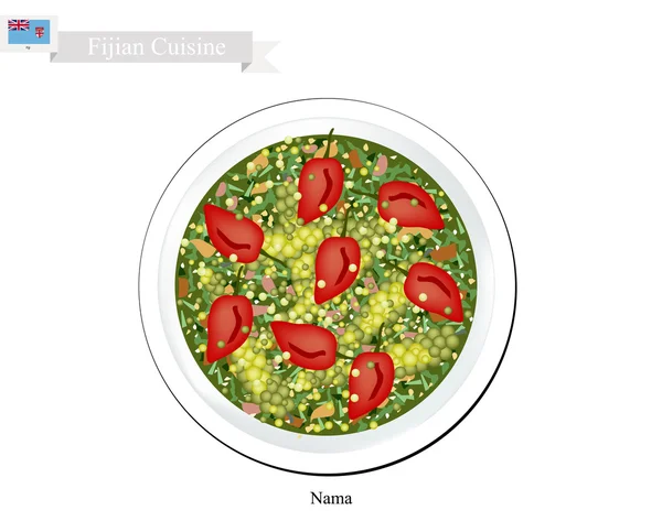 フィジー ナマ、フィジーの人気野菜 — ストックベクタ