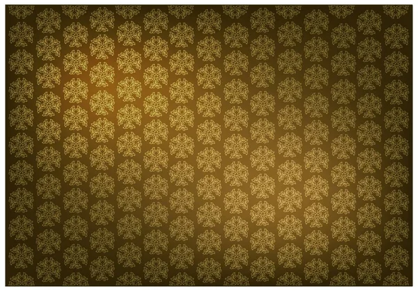 Golden Brown Color of Thai Vintage Wallpaper Pattern Background — Stock Photo, Image