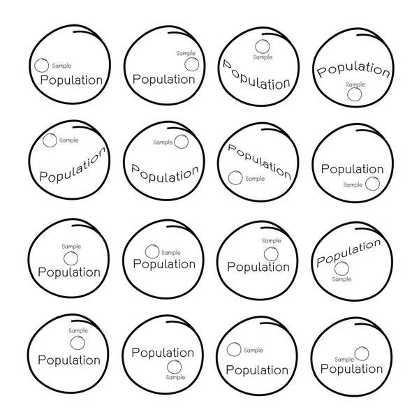 Forskningsproces Prøveudtagning fra et mål befolkning – Stock-vektor