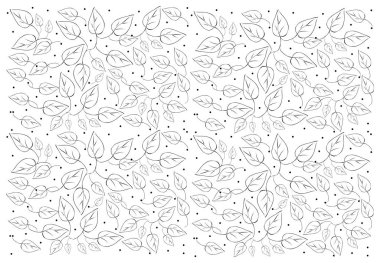 Yaprakları desen arka plan ile güzel beyaz duvar kağıdı