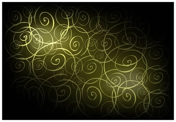 Green Vintage Wallpaper with Spiral Pattern Background — Stock Vector