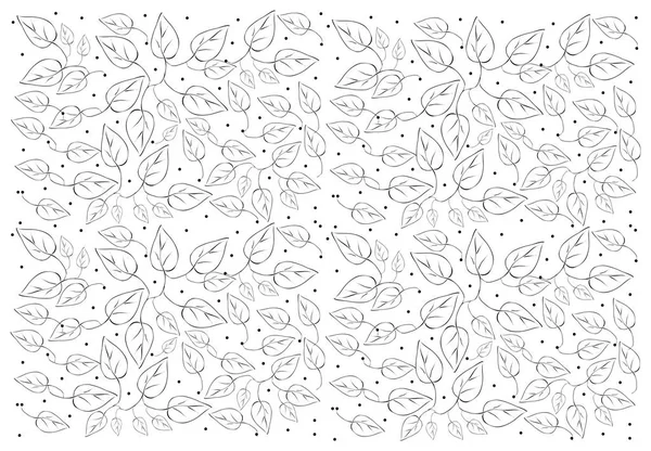 Beau fond d'écran blanc avec feuilles motif fond — Image vectorielle