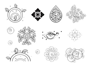 Siyah ve Beyaz Elegance Vintage desen koleksiyonu