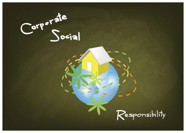 Προστασία του περιβάλλοντος με τις έννοιες της εταιρικής κοινωνικής ευθύνης — Διανυσματικό Αρχείο