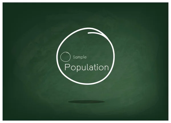 Ensemble de processus de recherche Échantillonnage auprès d'une population cible — Image vectorielle