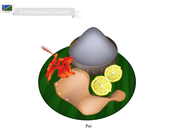 Poi or Traditional Solomonian Soup or Solomonian Porridge — Stock Vector