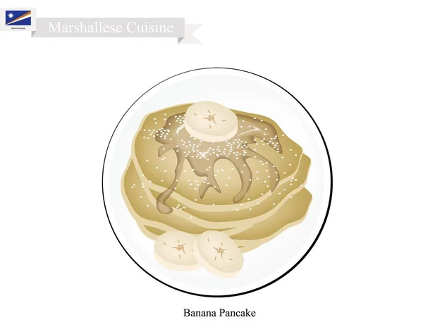 Банановый блин, блюдо из Маршалловых островов — стоковый вектор