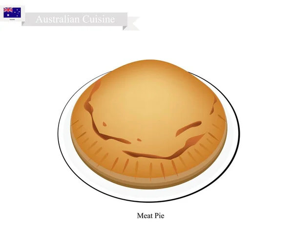 Meat Pie, The National Dish of Australia — Stock Vector