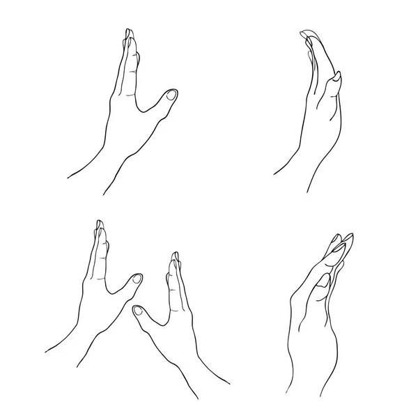 La persona abre una mano en el aire — Archivo Imágenes Vectoriales